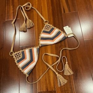 Aerie Multicolor Crochet Swim Coverup